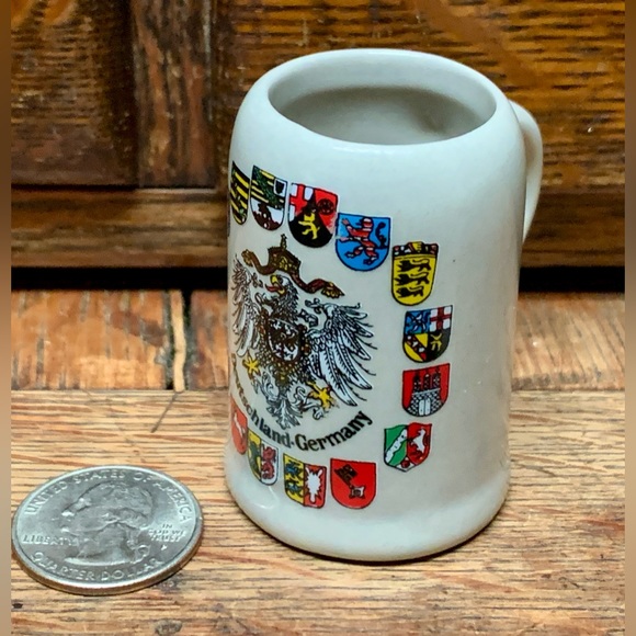 Vintage Miniature Ceramic Germany Deutschland Beer Stein Shot Glass - Picture 7 of 16